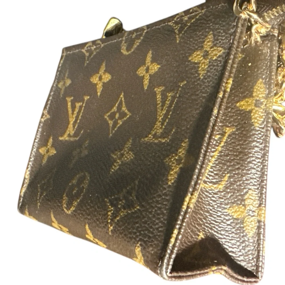 Auth Louis Vuitton Poche Toilette 15 Cosmetic Pouch Monogram